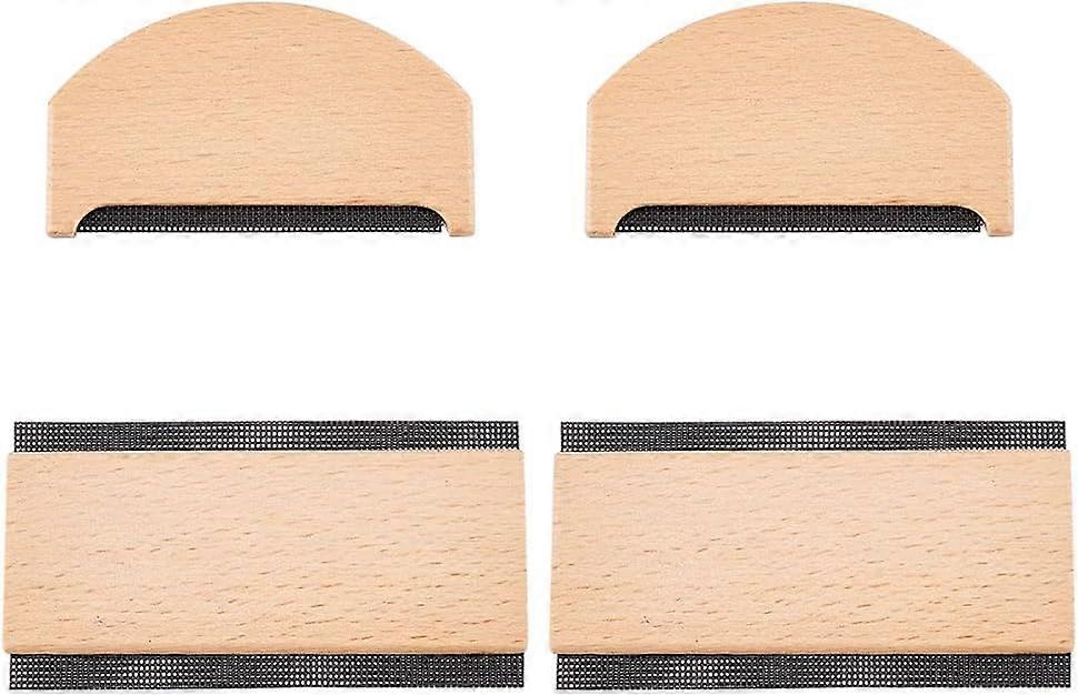4 Pcs 2 Styles Sweater Cashmere Combs Wool Combs Wood Pill Removers Clothing Wool Remover Knitwear Combs De Fuzzing Shaver for Scarves Wool Coats Pant