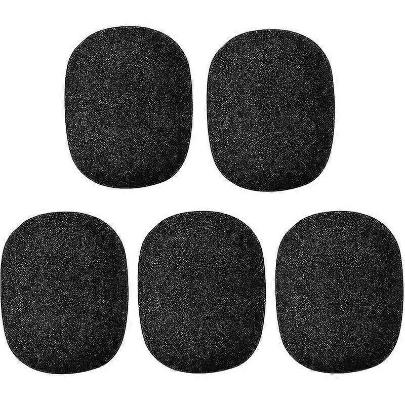 5 Pack Foam Microphone Windscreens For Handheld Microphone Black