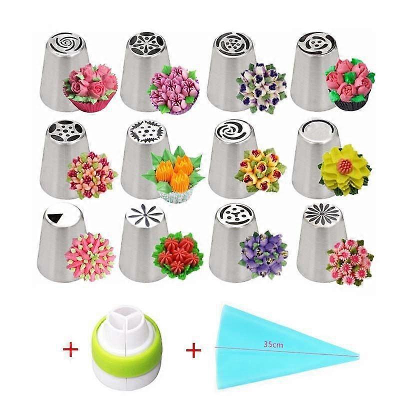 27pcs/Sets Cream Cake Decorating Pastry Baking Accessories Nozzle Stainless Mouth Scraper Baking Tools