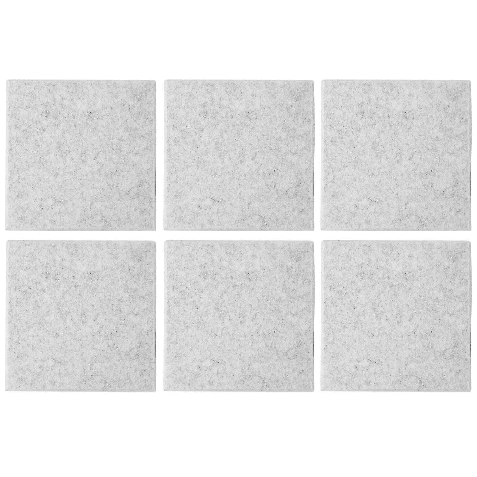 6Pcs Fireproof Sound-Absorbing Board Polyester Fiber Sound-Absorbing Board Piano Room Drum Room Recording Studio Kindergarten Wall Sound-Absorbing Boa