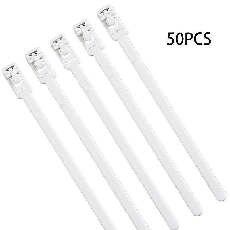 50pcs Reusable Self Locking Plastic Cable Ties, Wire Binding Wrap Straps Zip Tie, Fasten Tension Belt Buckle
