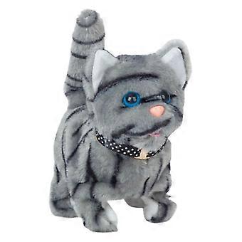 Electric Plush Cat Simulated Meowing Walking Tail Wagging Cute Kitten Plushies Companion Soothe Toypet Plush Kitten Electric Toy Boys Girls Toy
