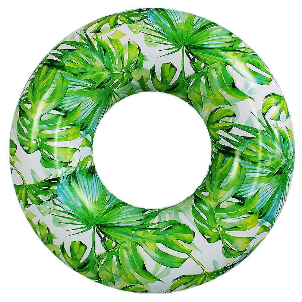 1pc Summer Monstera 游泳环池河滩 PVC 充气救生圈