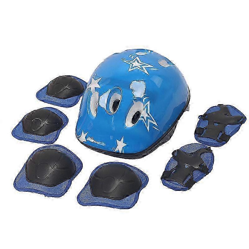 7x Kids Roller Skating Protective Gear Set Helmet Knee Elbow Wrist Guards Pad