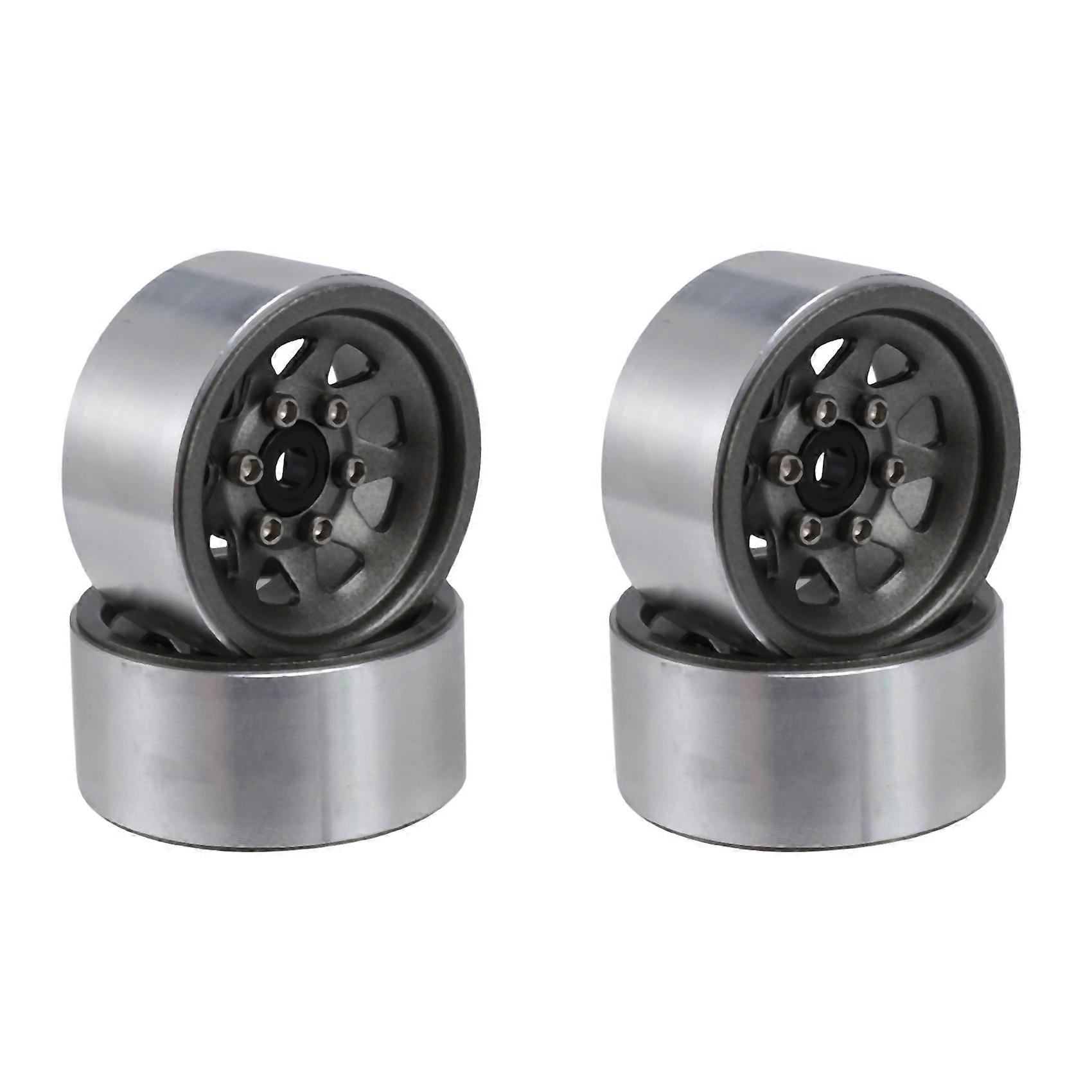 Steel 1.0 Beadlock Rim Hub for 1/24 RC Crawler Car Axial SCX24 Deadbolt C10 ,Titanium