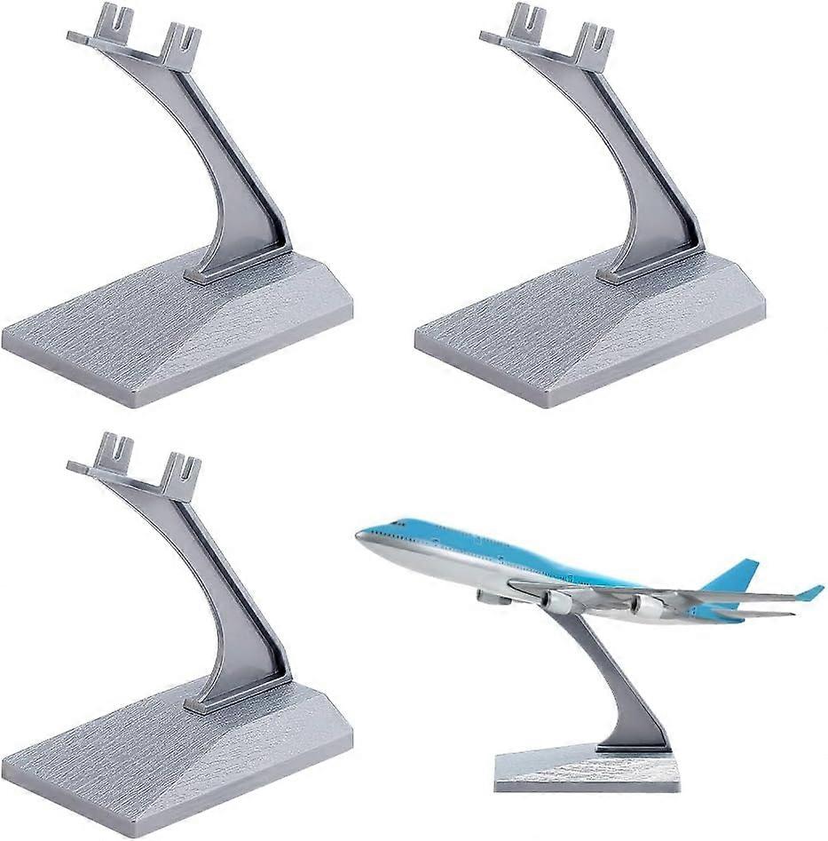 4 Sets Plastic Model Plane Display Stand Gray Detachable Display Holder Universal Aircraft Model Plane Stand No Airplane Model Show Stand for Building