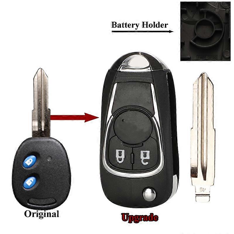 2 Button Modified Flid Key Shell For Chevrolet Aveo Lova Epica Sail Folding Remote Car Key Case Left/Right Blade