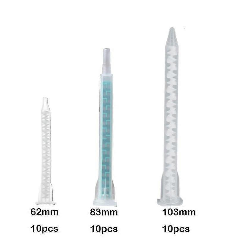 Upgraded 10-85pcs Resin Ab Glue Static Mixer Dispenser Needle Set 62/83/103mm For Two Component Liquid Mixing Machine Ab Glue Gun