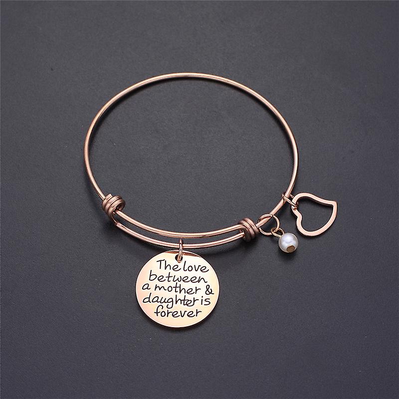 Popular Rose Gold Adjustable Bracelet Tag Lettering