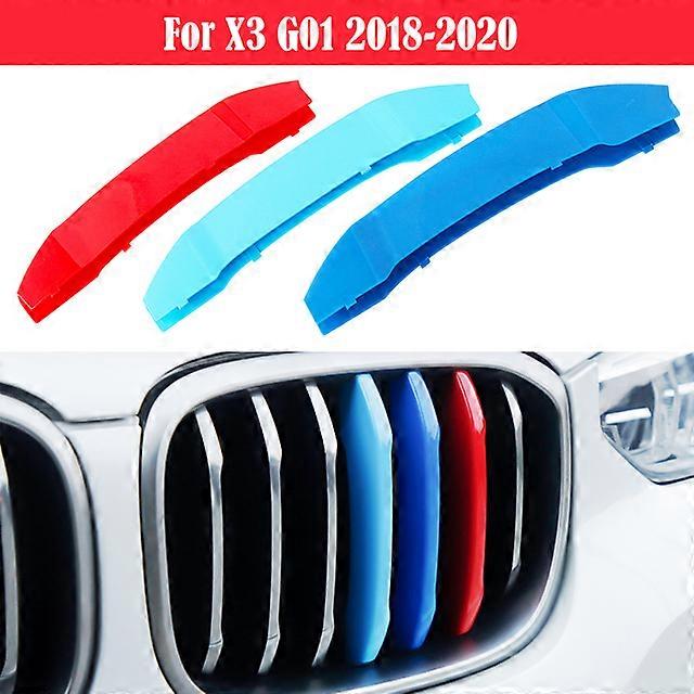 3pcs/Set M Power Car Racing Front Grille Trim Strips For BMW E46 E90 E91 E92 E93 F30 E60 E61 F10 G30 G20 F07 F11 F18 Performance
