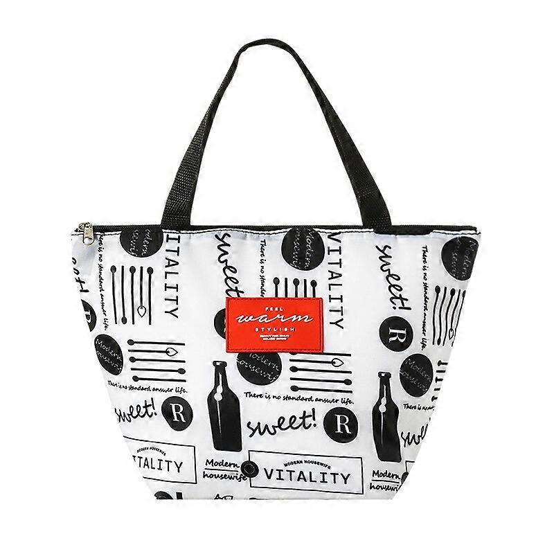 1 db hűtő uzsonnás táska divat többszínű női élelmiszertáska vízálló termikus reggeliző doboz hordozható utazási piknik táska uzsonnás dobozok és táskák