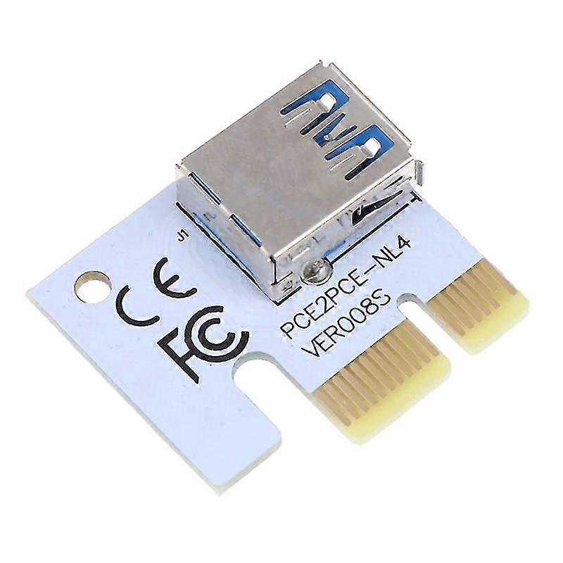 Pci-e Riser Card Pci Express 1x To 16x Ext6pin Adapter Gpu Mining Usb 3.0