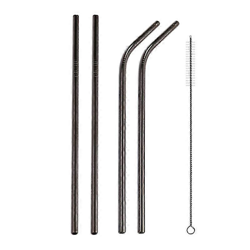 4 Pcs Drinking Straw + Cleaner Brush Set