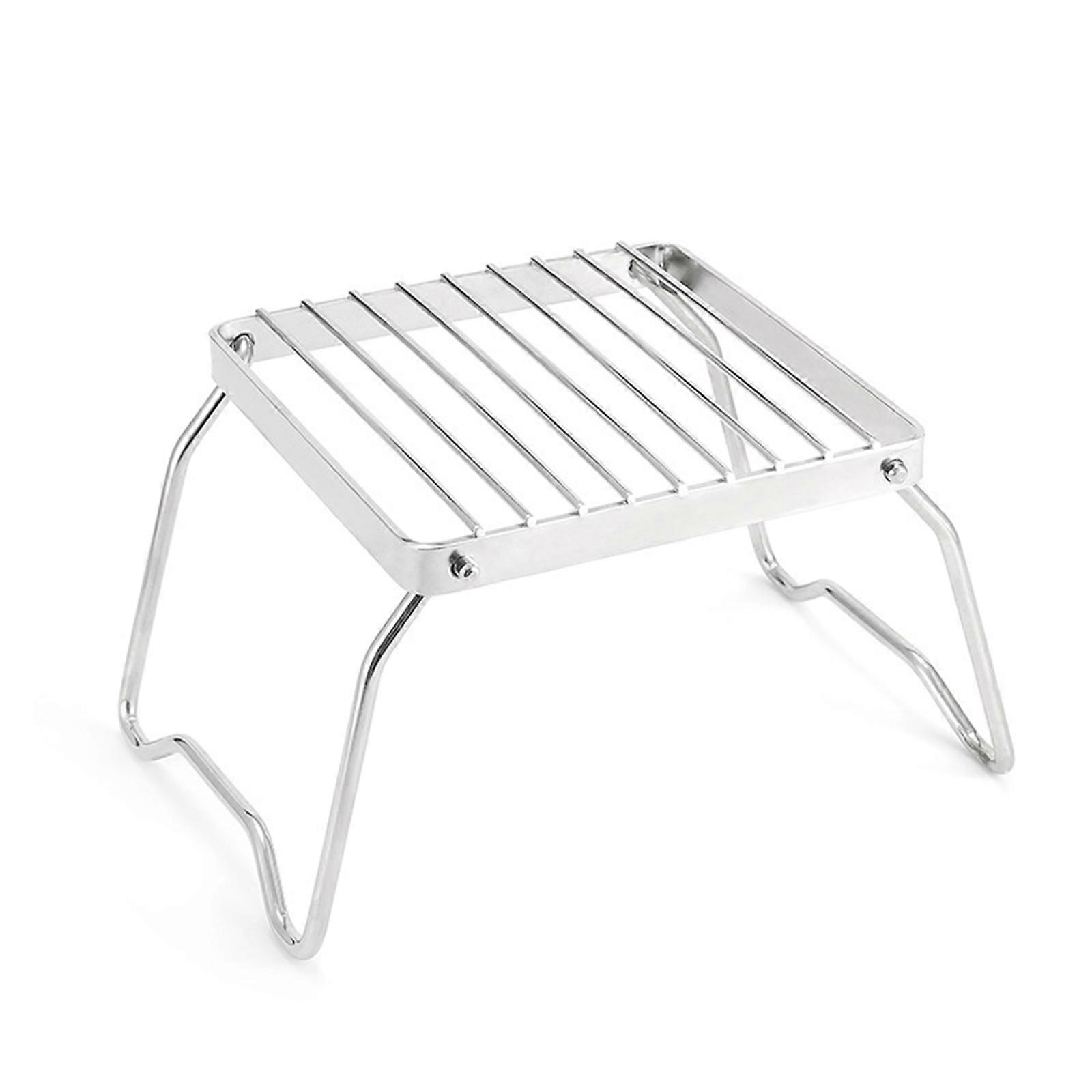 Stainless BBQ Grills Net with Foldable Leg, Grills Grate, Barbecue Gridirons