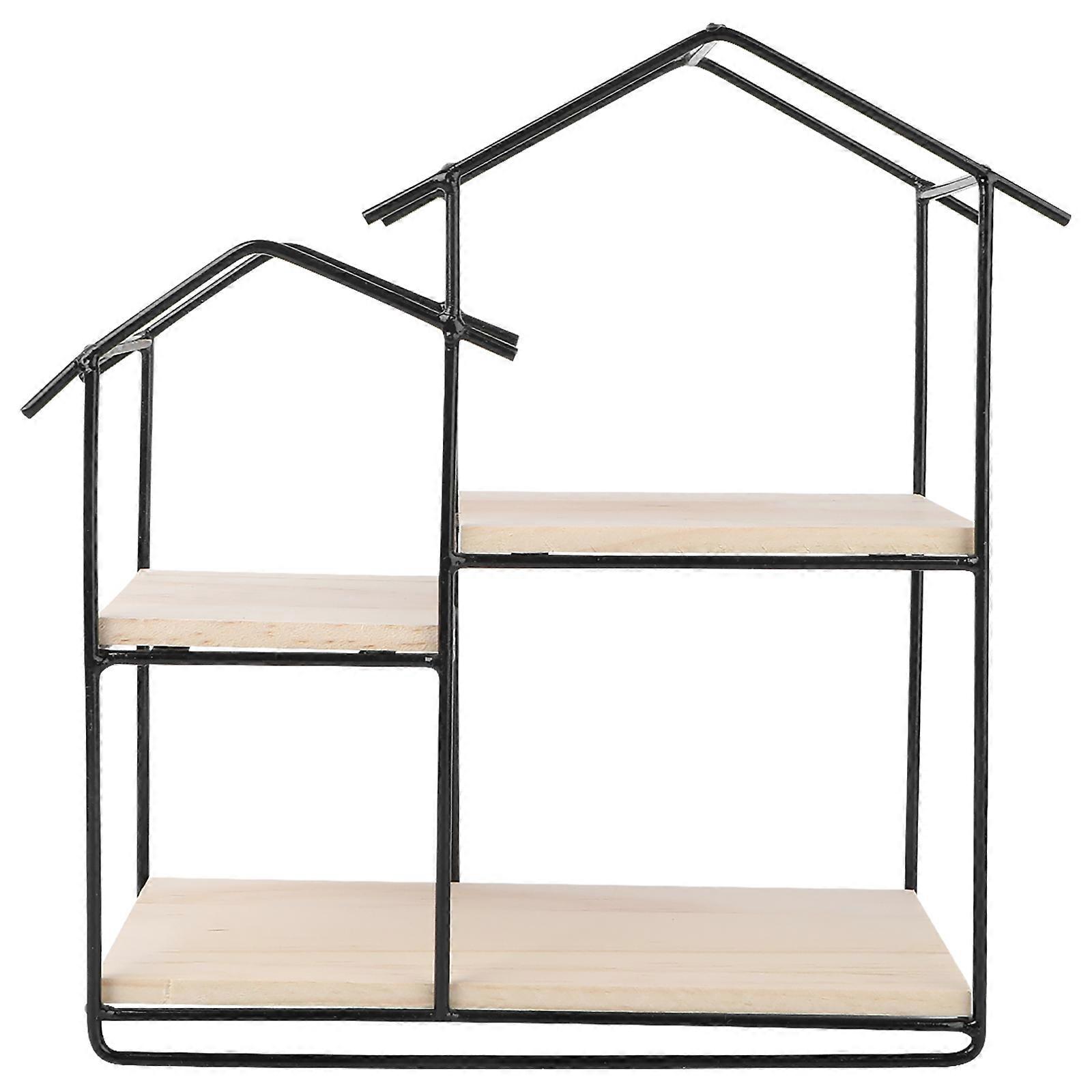 1Pc Solid Wood Wall Shelf Nordic Style Storage Shelf Creative Wall Stand