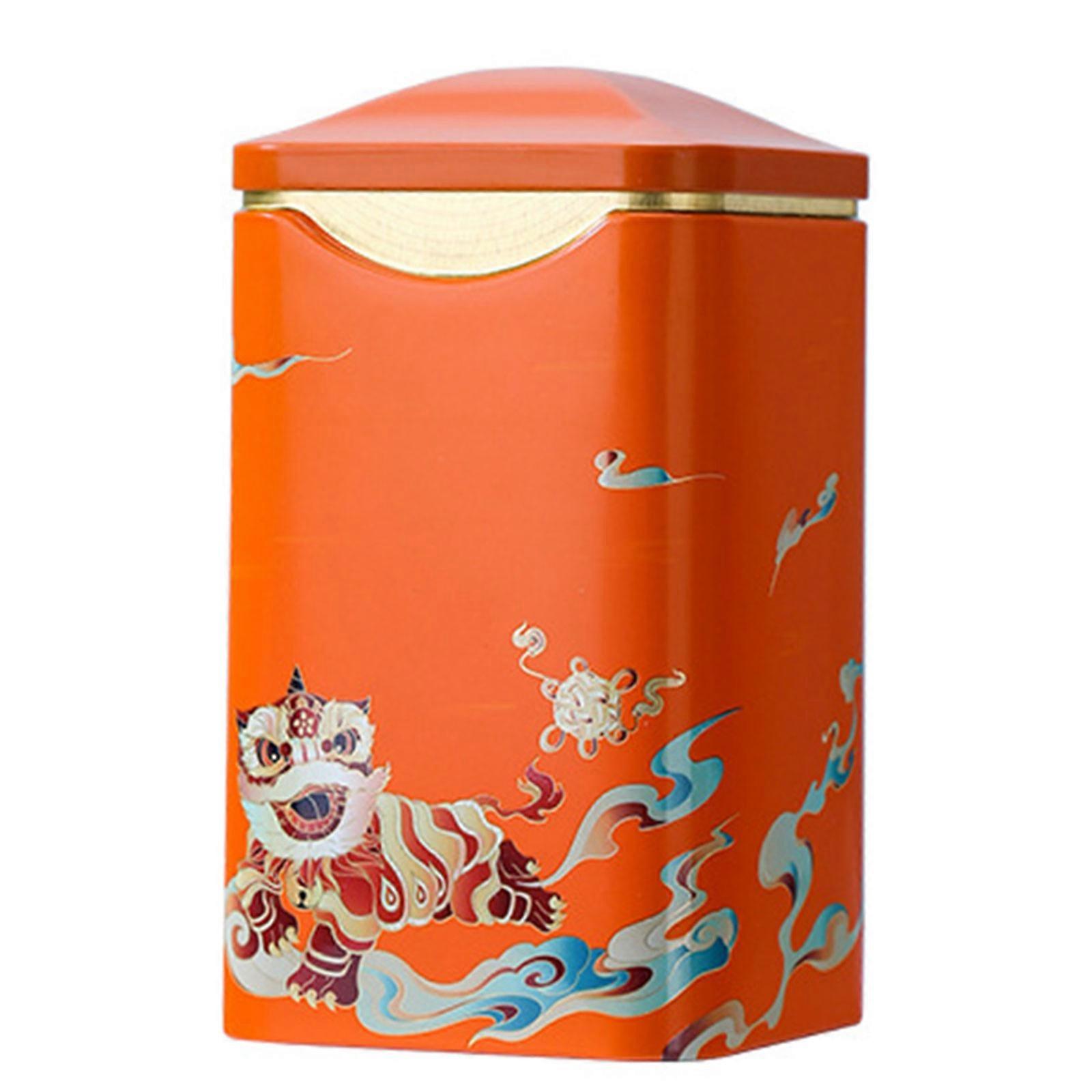 Portable Tin Cans Packaging Traditional Chinese Pattern Sugar Storage Bottle