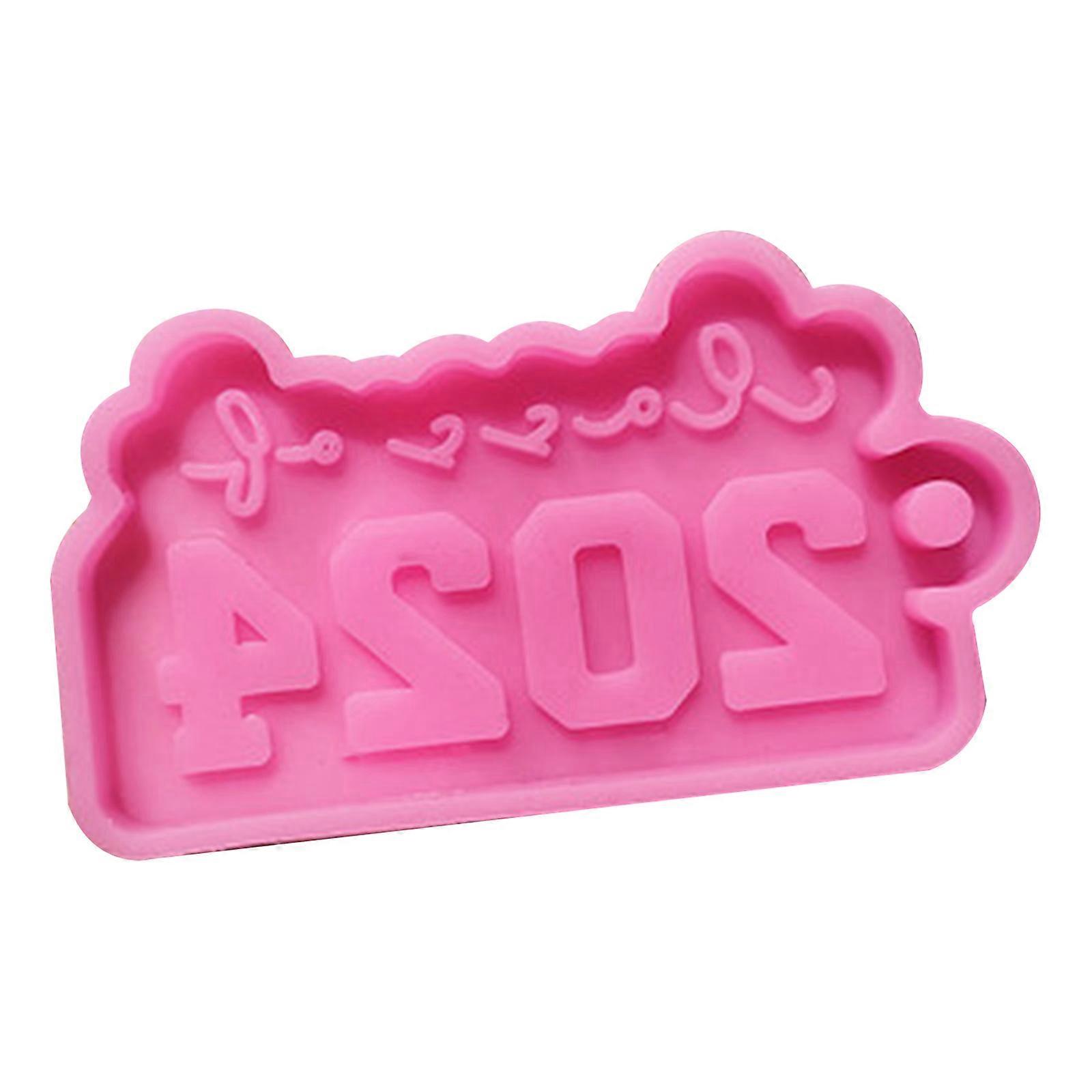 1/3Pcs 2022 2023 2024 Year Keychain UV Crystal Epoxy Mold Pendant Silicone Mould