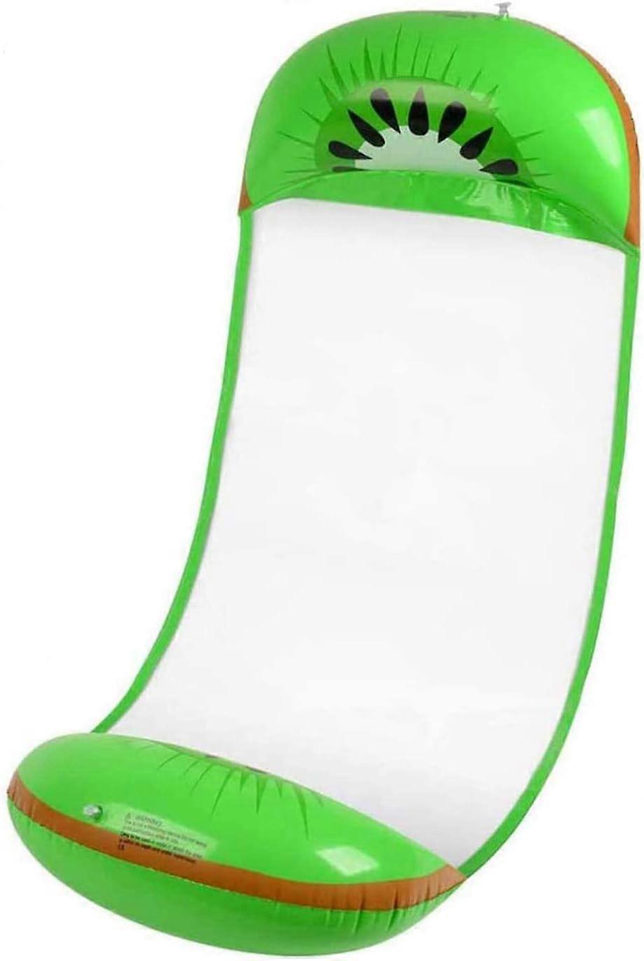 Water Hammock Inflatable Swimming Bed Water Hammock 4-In-1 [Hammock + Deck Chair + Drifter + Exercise Saddle] For Swimming Pool Beach Sea-Kiwi