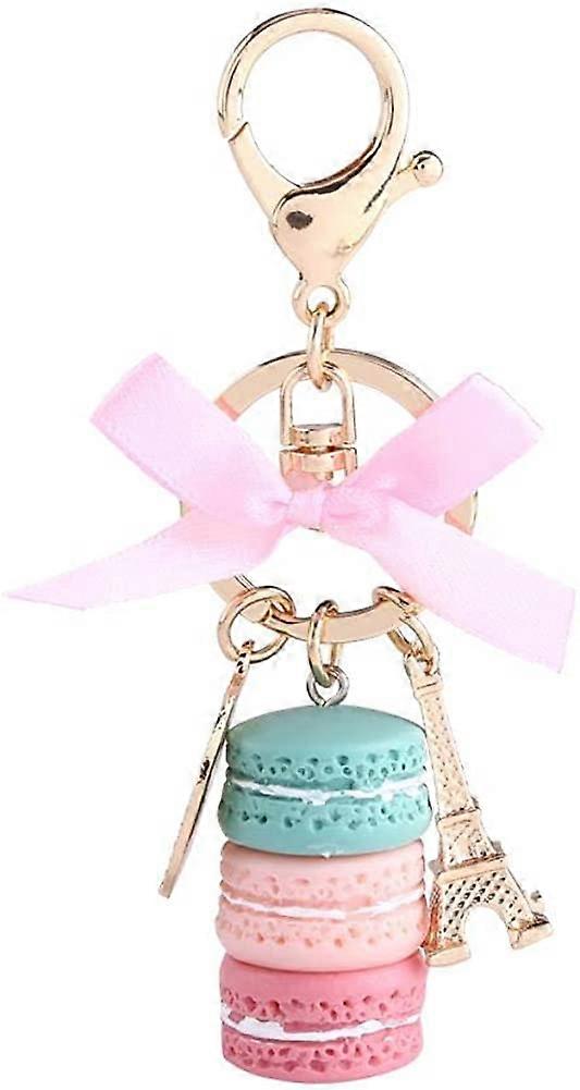 Kulcstartó, ötvözött mini macaroon színes Eiffel-torony kulcstartó kulcstartó táska medál