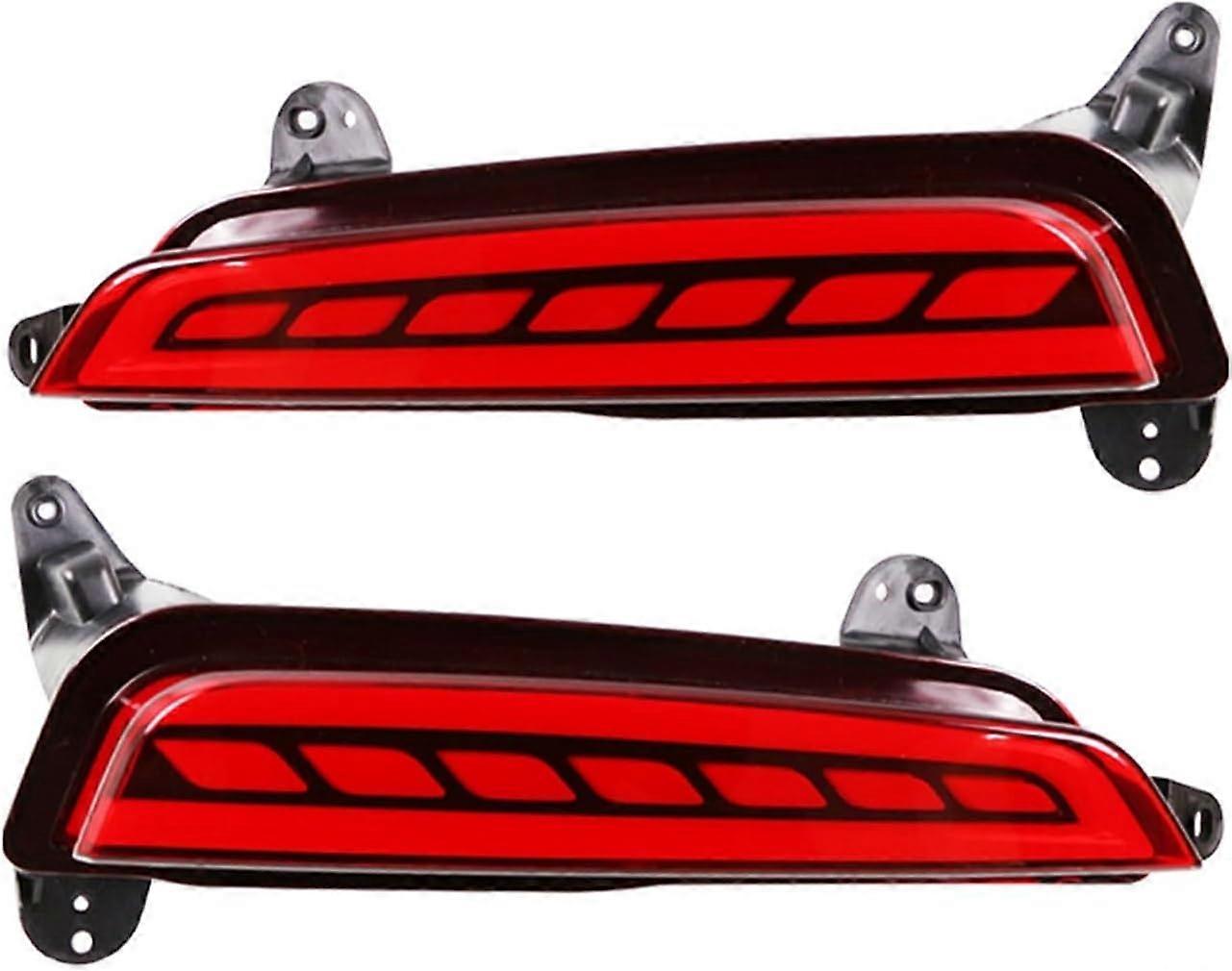 Led Reflector Car Rear Bumper Light Brake Lights Rear Fog Lamp Signal Light Compatible for Hyundai Creta Ix25 2014-2017 (Color : 3 Functions, Size : M