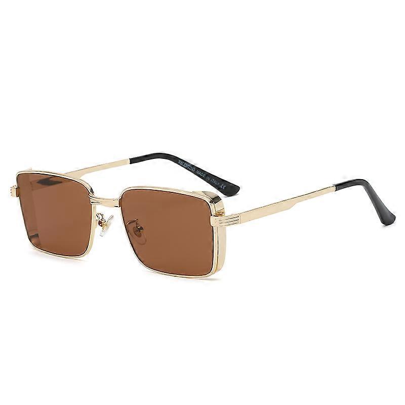 ZLY 2021 New Fashion Rectangle Sunglasses Women Men Square Color Lens Alloy Metal Frame Brand Designer Luxury Model Sun Glasses