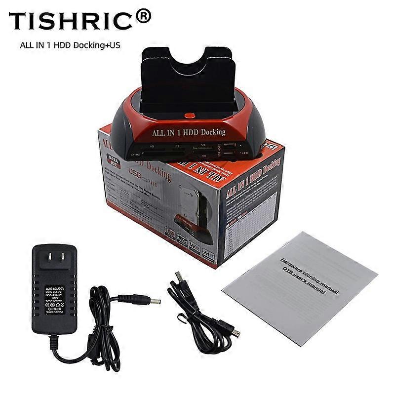 TISHRIC IDE SATA Dual All In 1 Hd/HDD Dock/Docking Station Harde Schijf/Aandrijving Hdd 2.5 3,5 Lezer Usb EU Externe Doos Behuizing Case