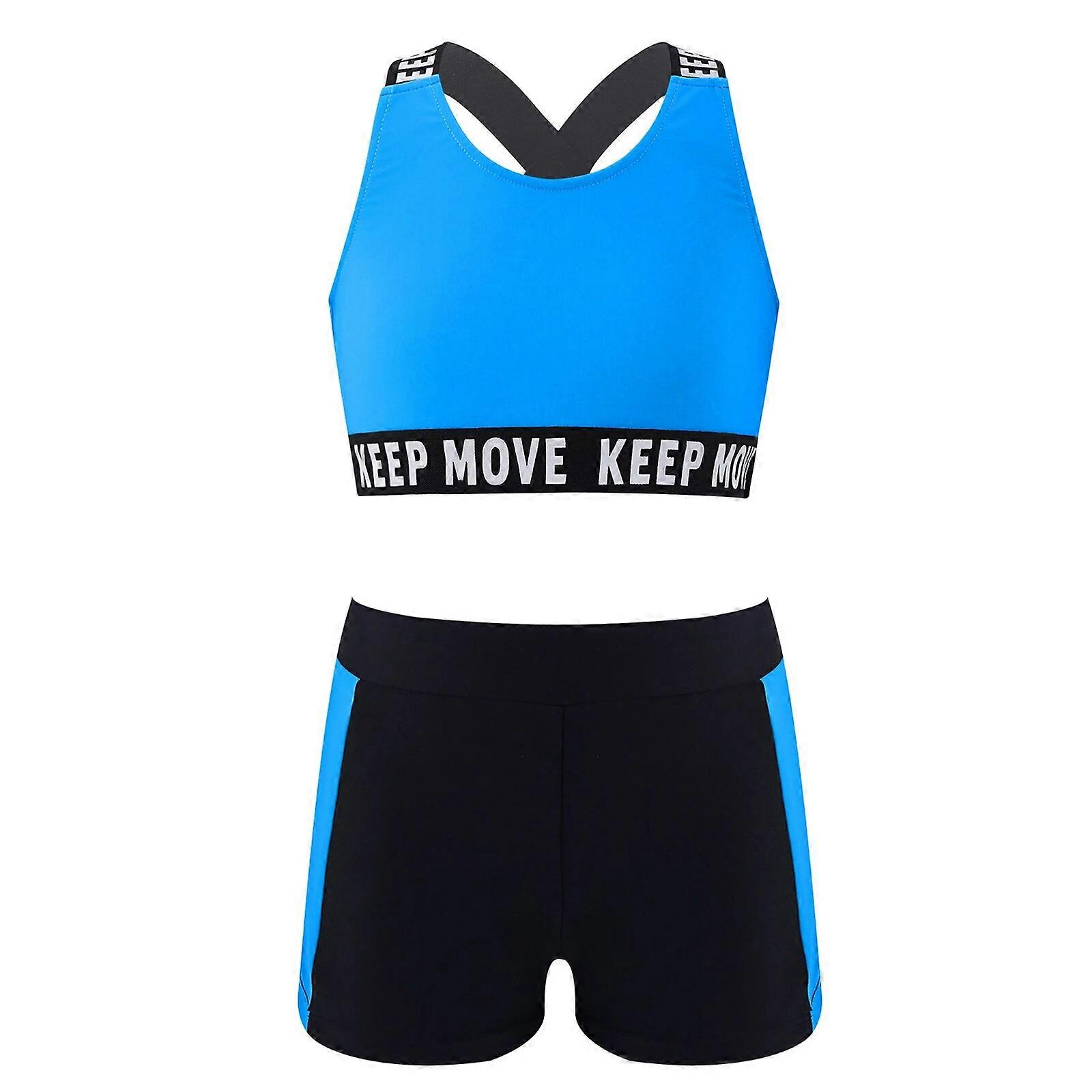 2st Barn Träningsoverall Flickor Danskläder Mode Sportkläder Sport Topp + Shorts Balett Gymnastik Kläder Barn Kläder Set