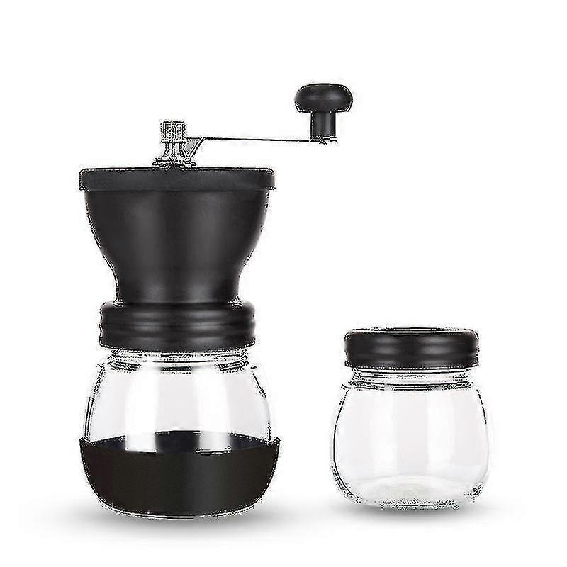 Manual Coffee Grinder Handheld Coffee Mill With 2 Glass Jars For Drip Coffee Espresso