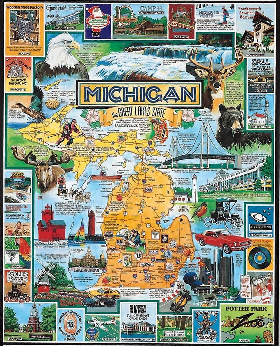 Puzzles Best of Michigan - 1000 Piece Jigsaw Puzzle
