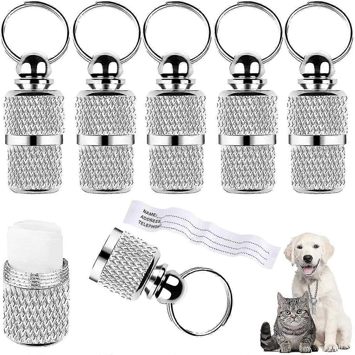 ペットIDタグミニアンチロストドッグタグ6pcs ID名札猫子犬ペットと互換性があります