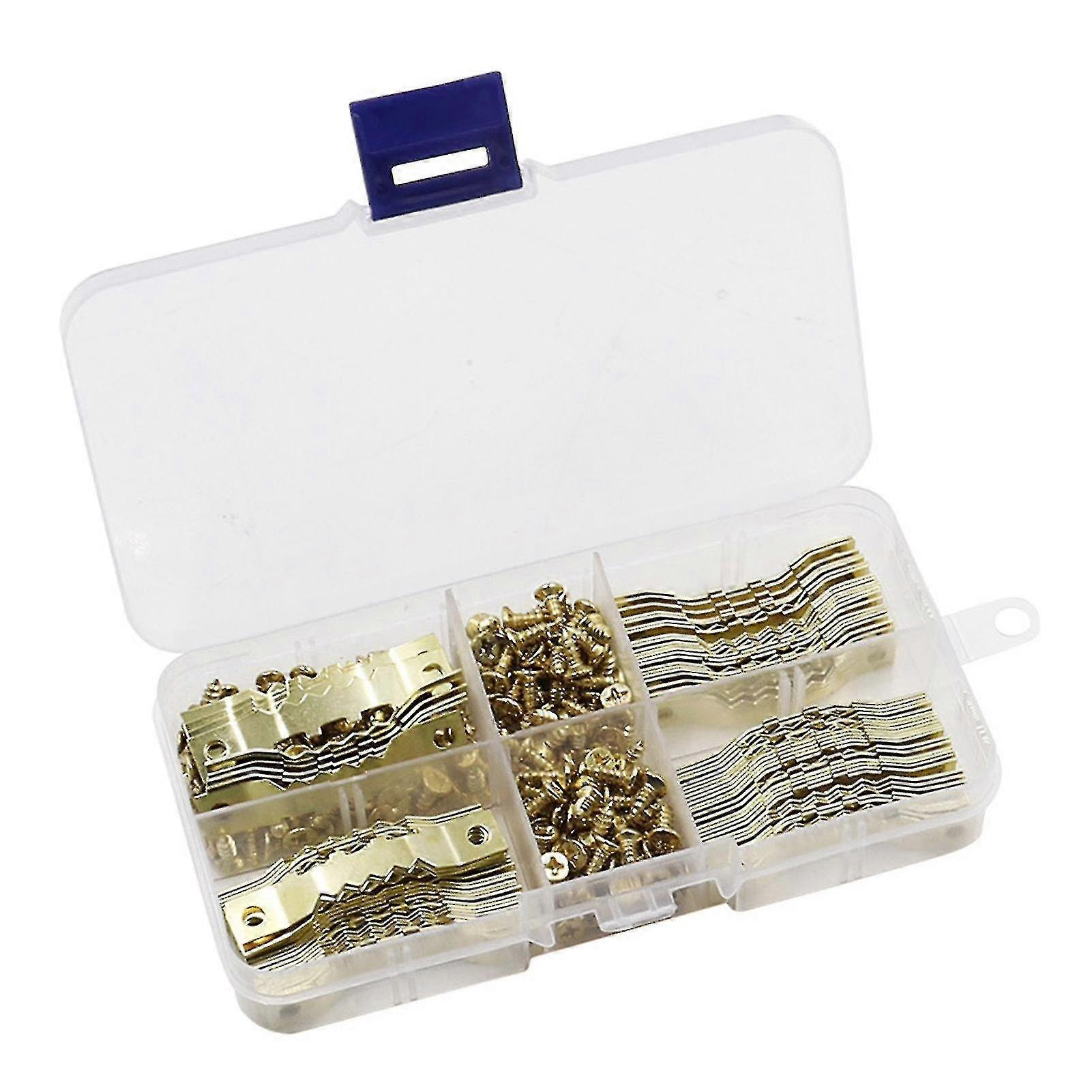 100pcs Multifunctional Sawtooth Picture Hanger Double Sided Easy To Install Hardware Tools Saw Tooth Hanger