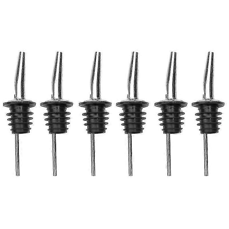 12pcs Acciaio inossidabile Classico Bottiglia Versatori Affusolati Beccuccio Liquore Versatori Con Tappi di polvere di gomma Ristoranti
