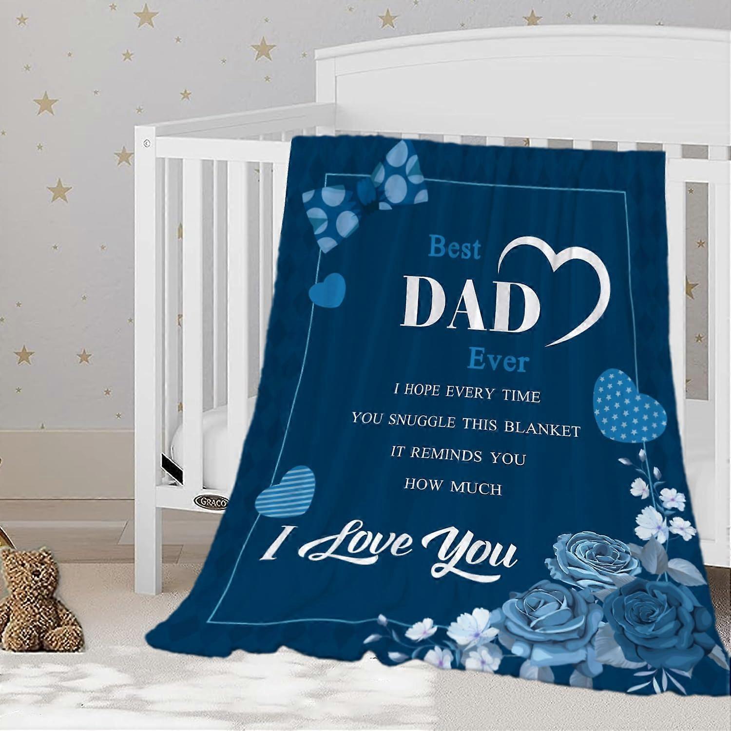 أفضل هدية بطانية أبي على الإطلاق لعيد الأب أحبك هدايا عيد ميلاد أبي بطانية من ابنة الابن هدية لأبي الرجال رسالة ناعمة إلى والدي رمي بلا