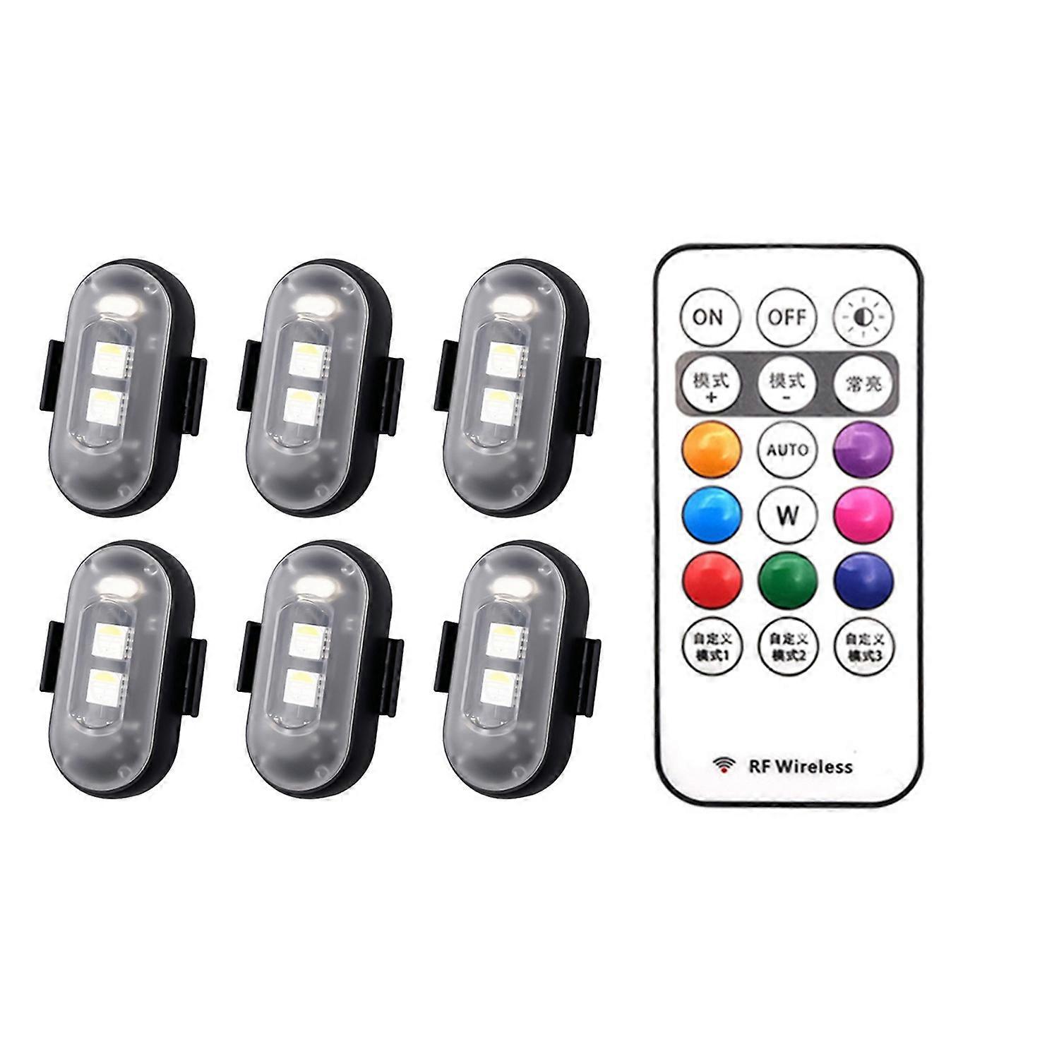 LED Strobe Drone Light with Remote Control Multiple Modes Color Changing Anti-Collision Mini