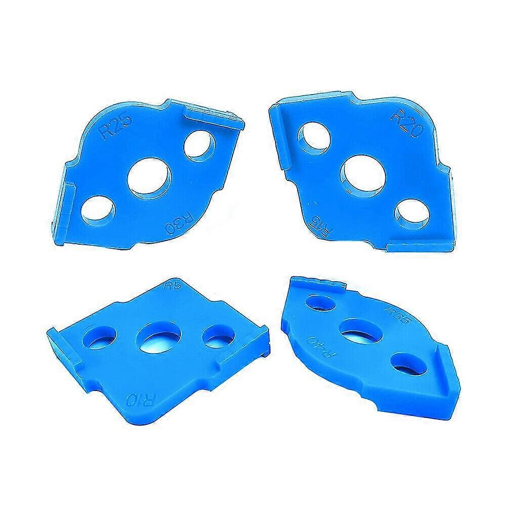 4pcs Wood Panel Radius Quick Jig Router Table Bit Corner Template Woodworking