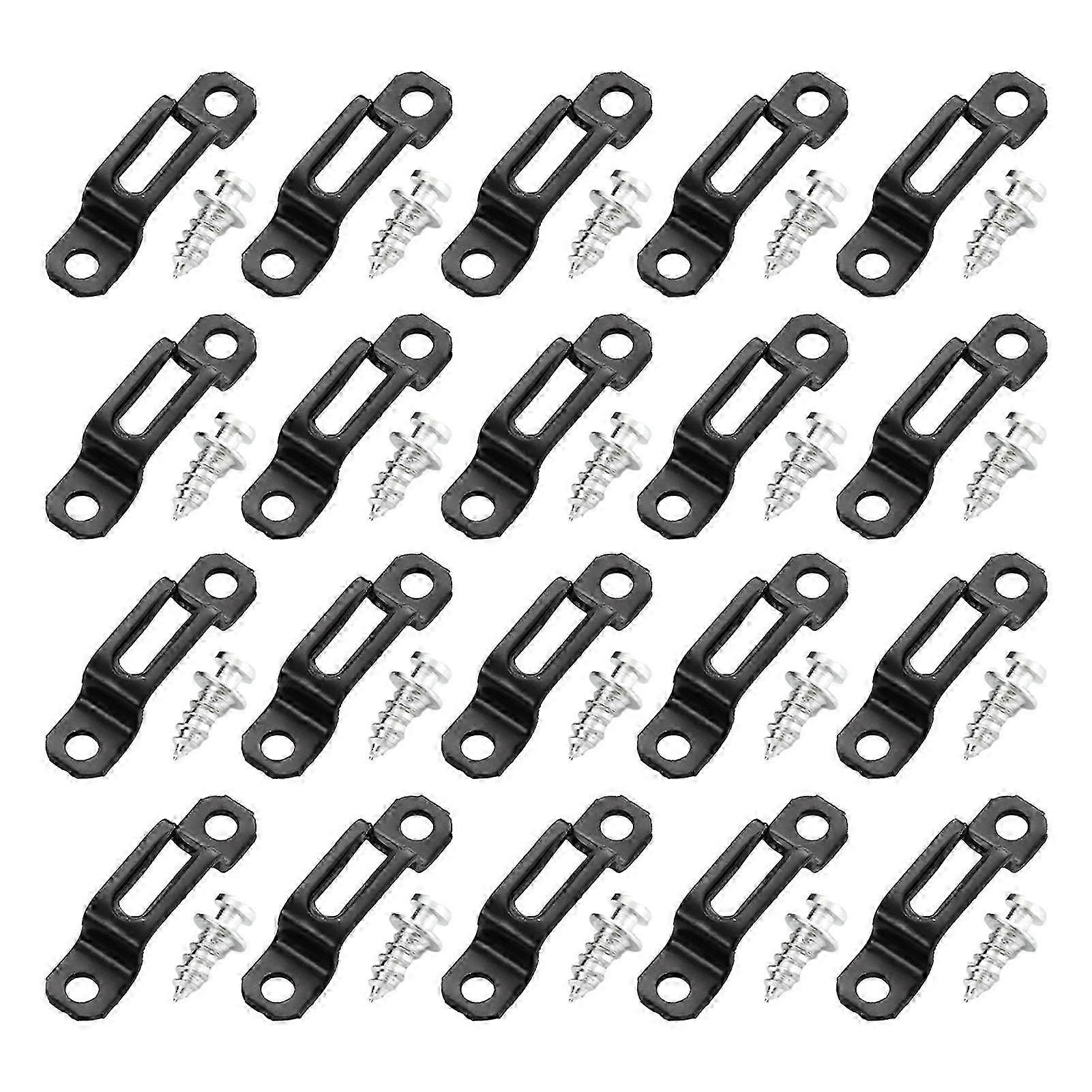 20pcs 1.4 Thick Half-Through Connector Buckle with Screw Heavy Duty Rust-Proof Fasteners Tool for Closet