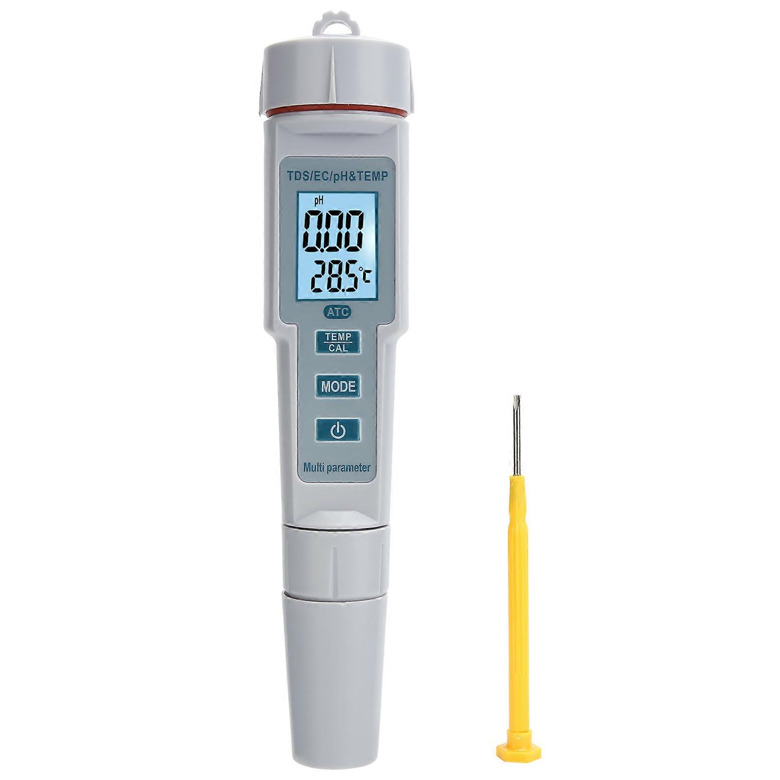 4 in 1 Water Quality Tester Portable PH/EC/TDS Temperature Digital Salinity Meter