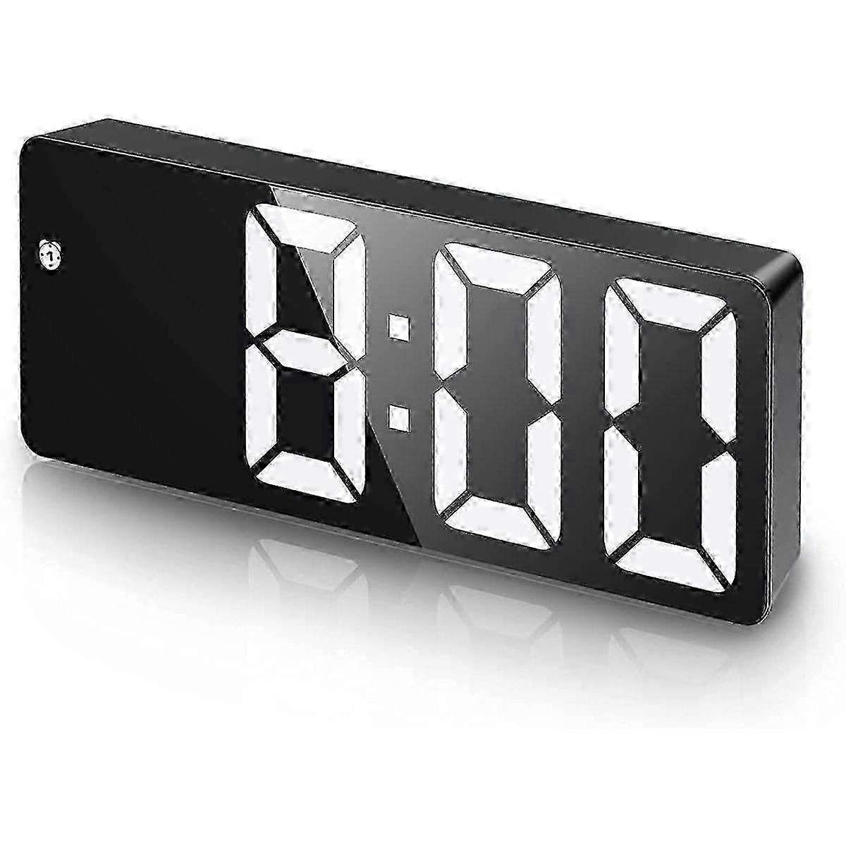 Alarm Clock, LED Clock compatible with Bedroom, Electronic Desktop Clock with Temperature Display, Adjustable B