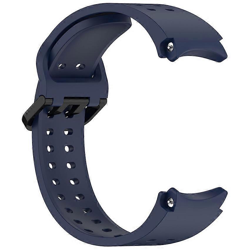 Watch Strap Push Strap Double Row Buckle Silicone Strap Accessories for Samsung Galaxy Watch 7/FE/ 6/6 Classic/5/5 Pro/4/4 Classic(Midnight Blue)