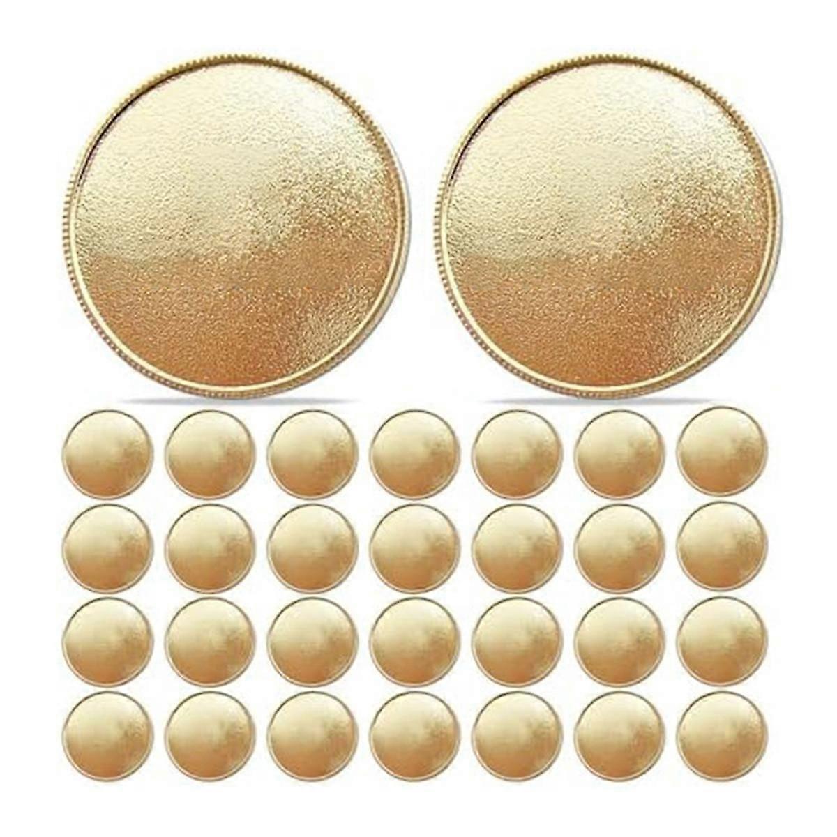 30 Pcs Blanks 40mm Blank Coins for DIY Crafts Engraving Jewelry Making, Laser Engravable Coin Gold