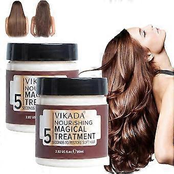 1-3 stuks Vikada Magisch Masker Keratine Rechttrekken Voeden Herstellen Zacht 5 Seconden Herstelt Beschadigd 2 stuks