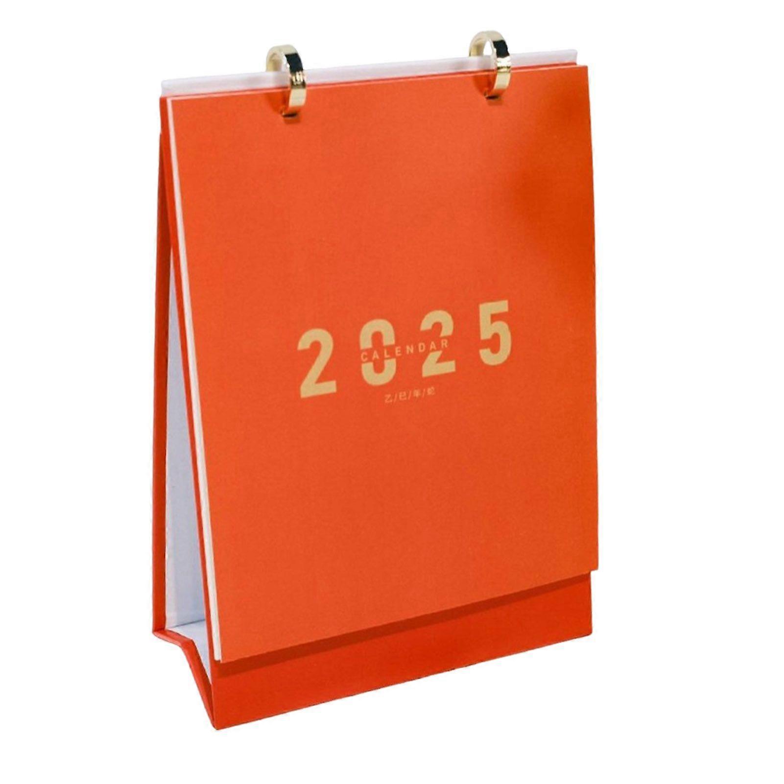 2025 Desk Calendar 12 Month Standing Flip Desktop Calendar Monthly Daily Planning Time Manager for Home Office Desk Decor