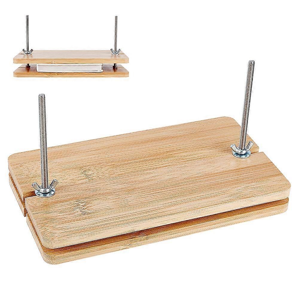 Wood Book Binding Machine Kits with Screw & Wing Nut BurlyWood 235x130x10mm