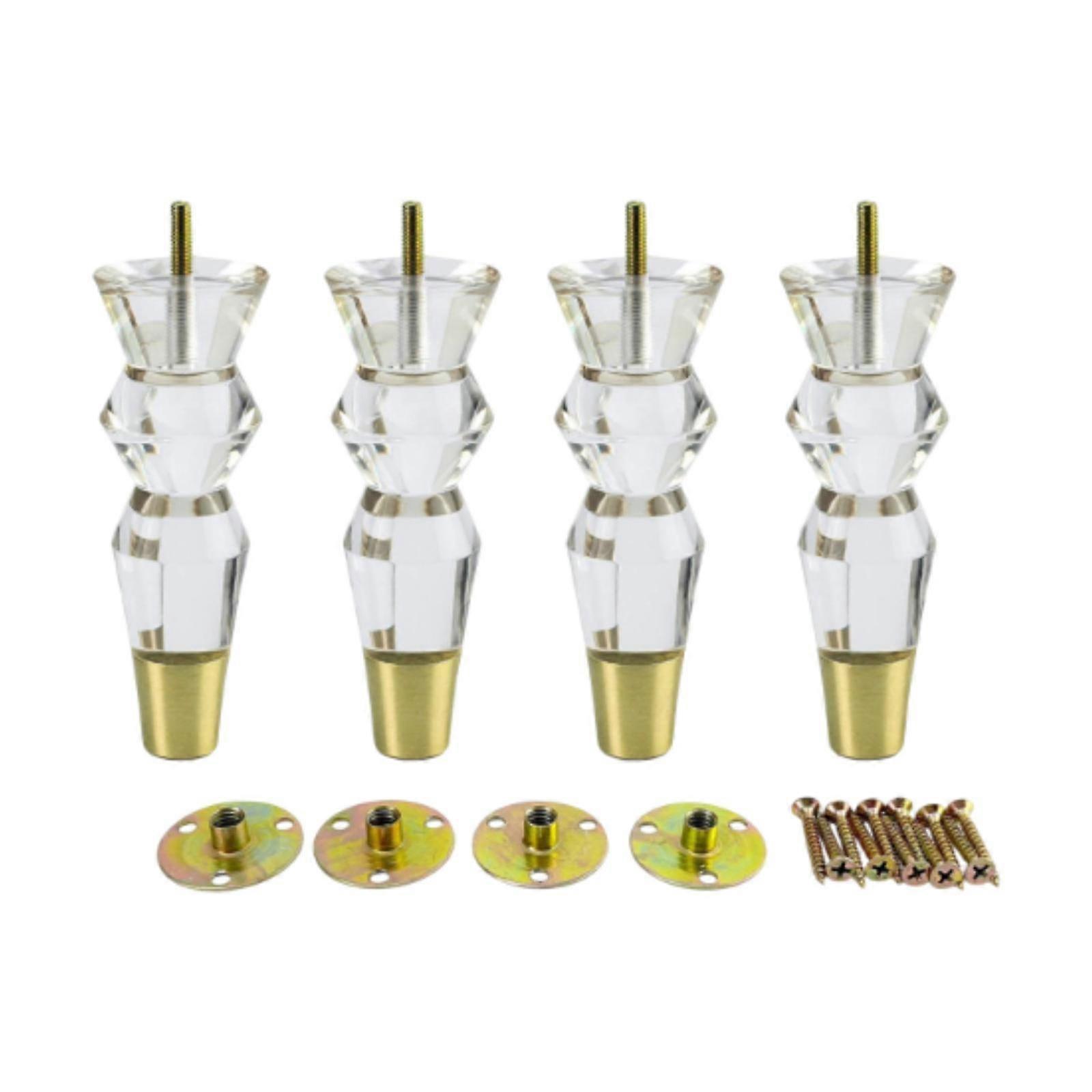 4 stykker køkkenskab fødder bordben hardware med guldfødder sofafødder