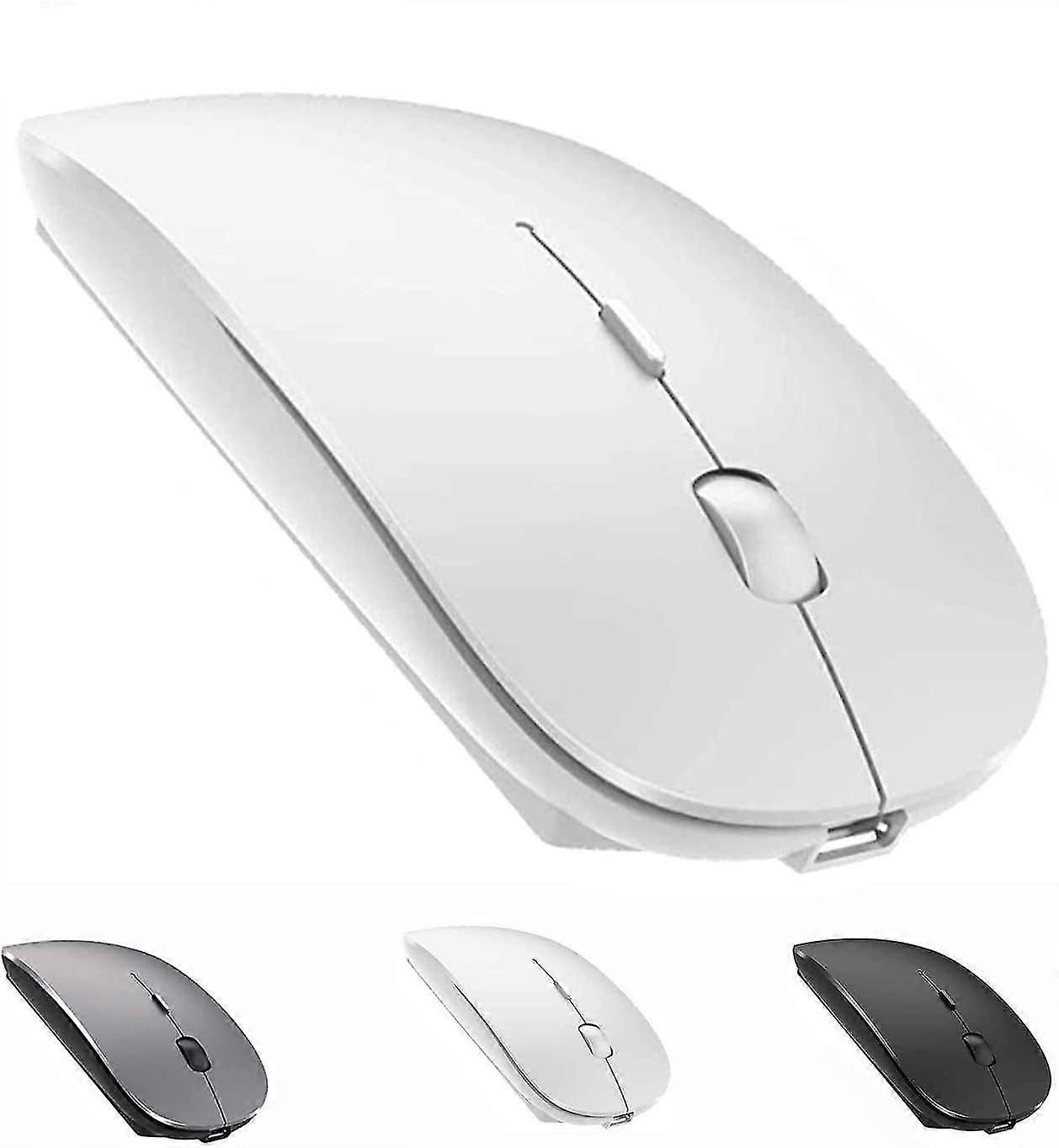 Rechargeable Bluetooth Wireless Mouse For Macbook/macbook Air/pro/ipad,Whte