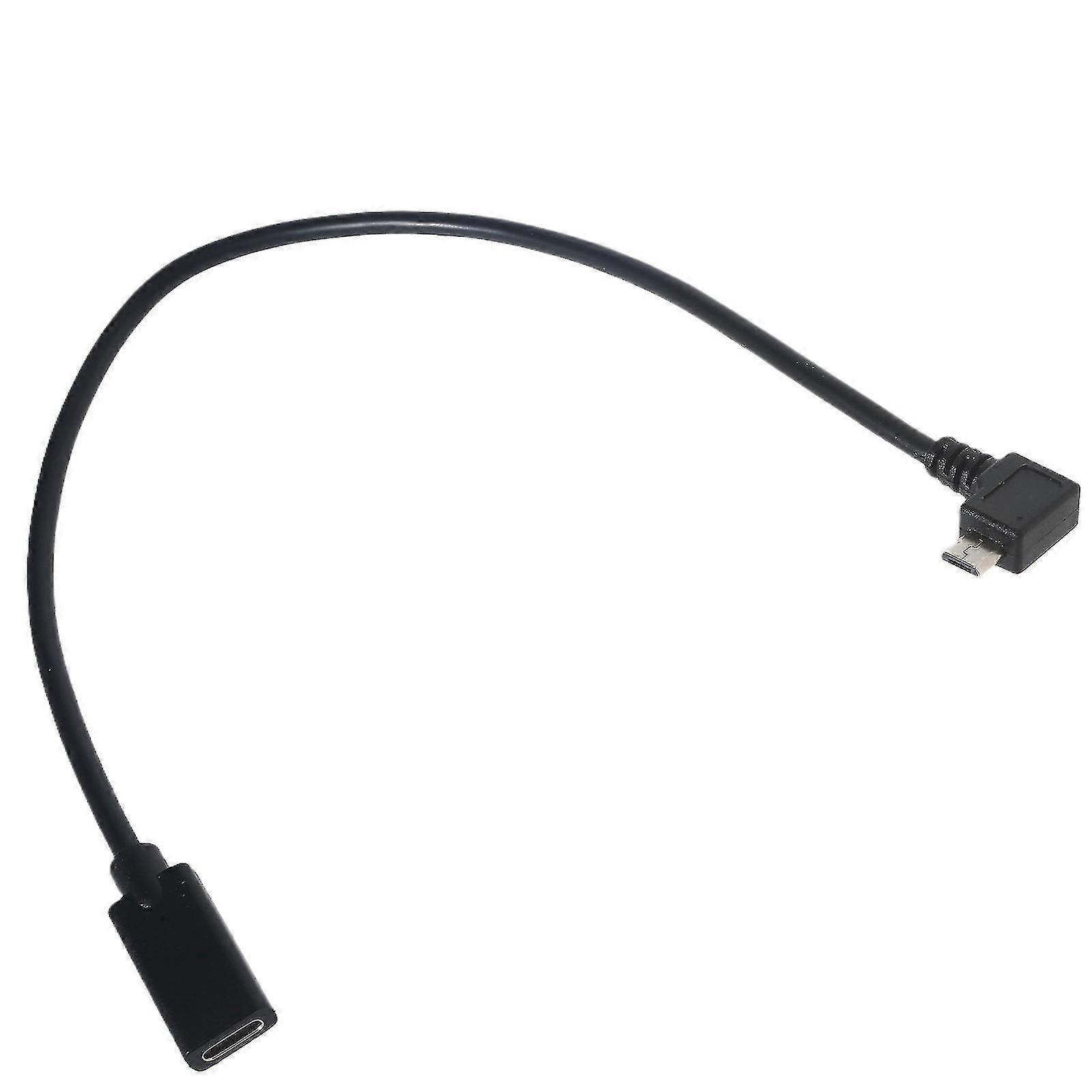 Micro USB to Type C Cable, 90-degree Angle for Huawei (1 piece)