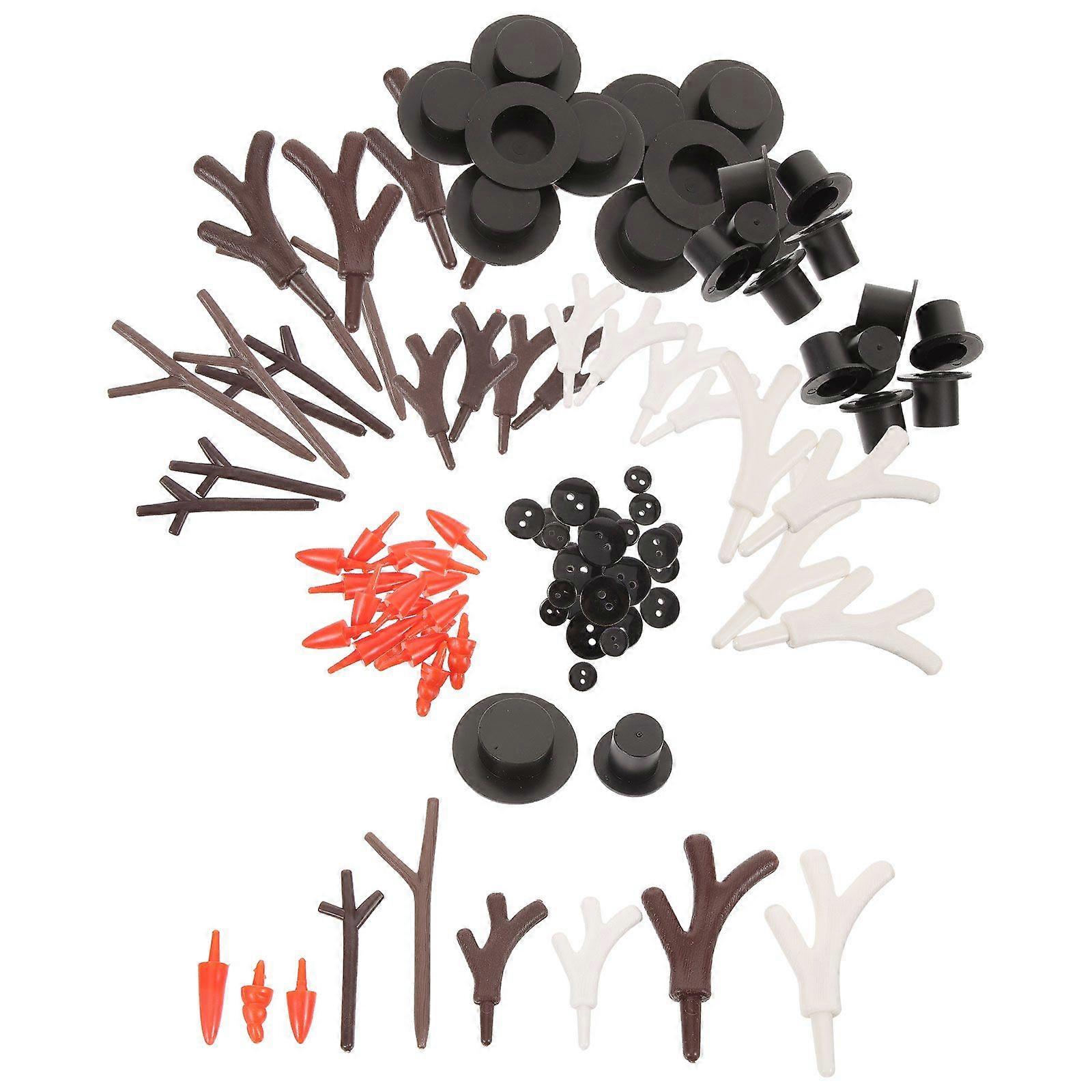 1 Set of Kindergarten DIY Material Decorative Snowman Xmas Party DIY Crafts Material