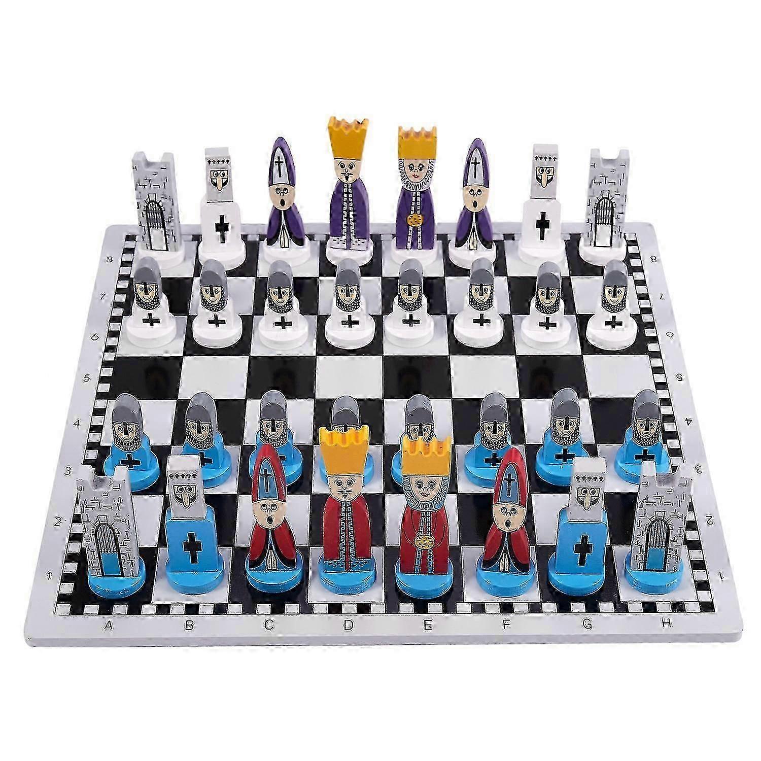 Wooden Chess Children's Gifts Cartoon Modeling Chess Toys