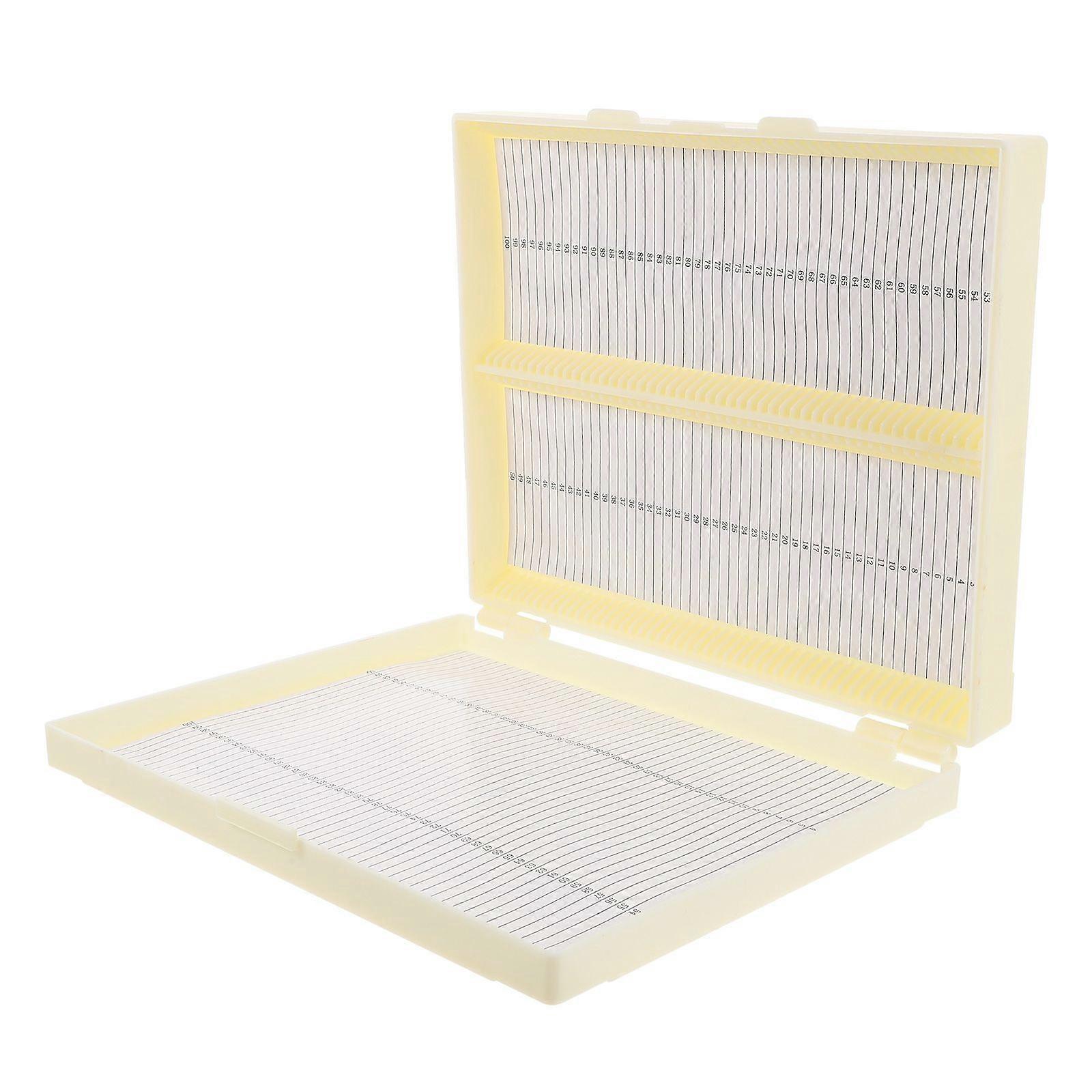 Microscope Slide box Bio Slice Box Biological Pathology Plastic Slice Cassette (Beige)