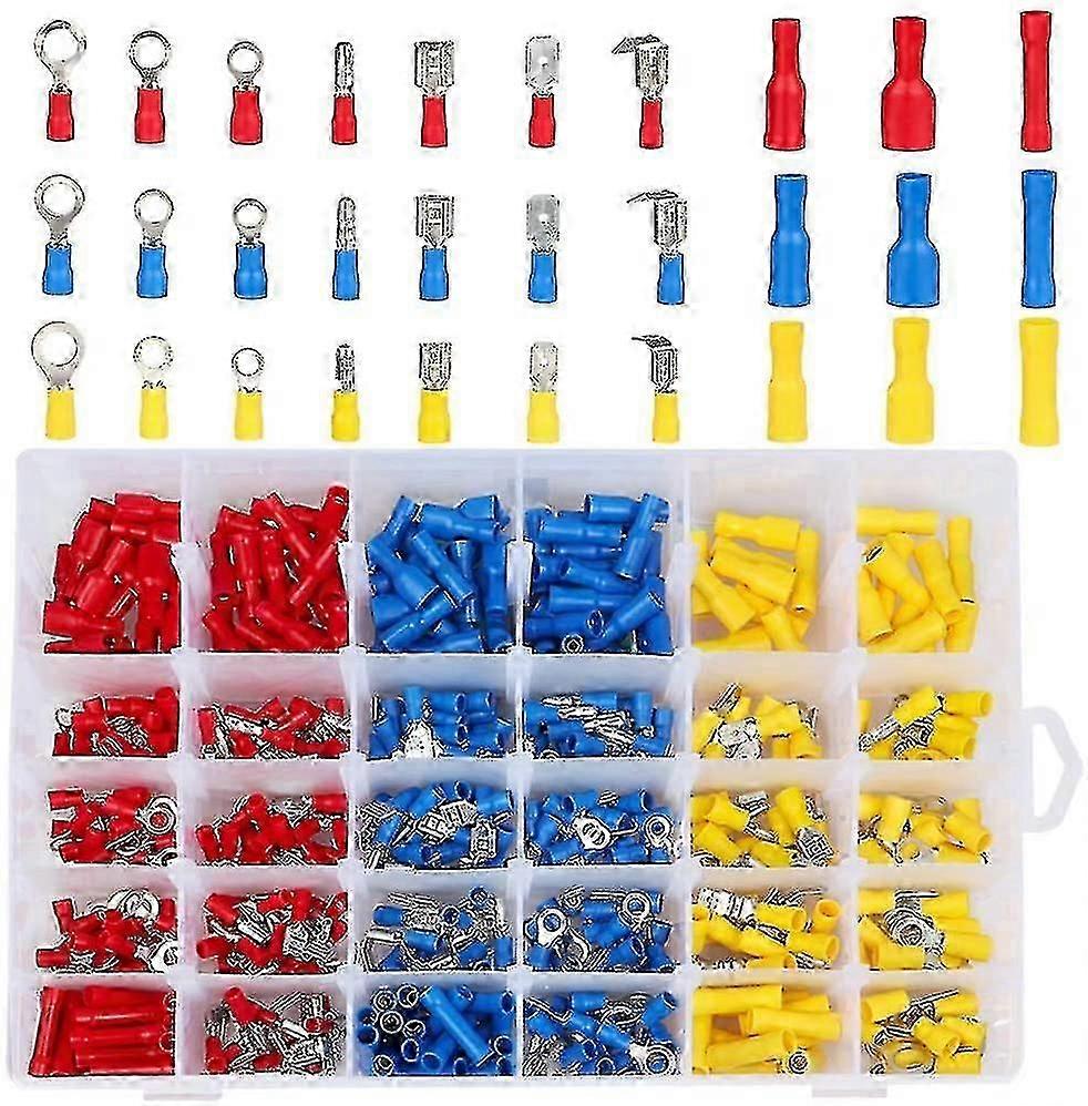 480pcs Electrical Lugselectrical Lugs For Car,electrical Connector,crimp Insulated Connectors Assortment